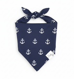 Anchor Dog Bandana | Navy Nautical Style | Dog & Taylor®