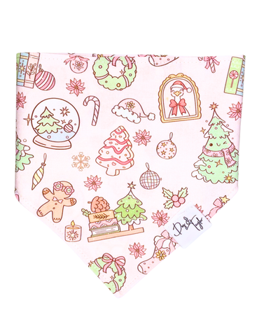 Pink Winter Wonderland Dog Bandana