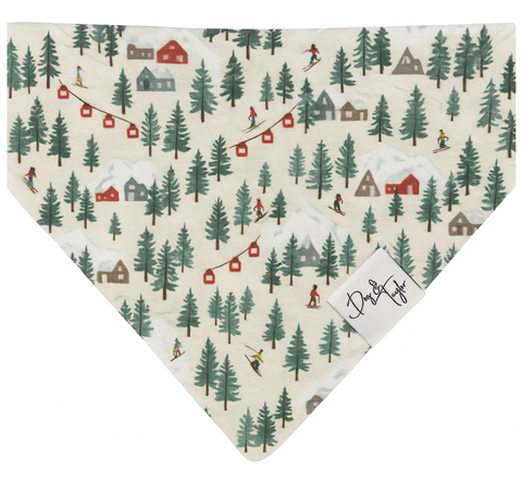 Ski Trip Dog Bandana | Winter Adventure Dog Scarf by Dog & Taylor®