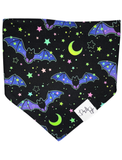 🌙 Glow-in-the-Dark Halloween Bandana – Moon & Bats Edition | Dog and Taylor®