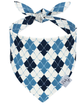 Golf Club Blue Argyle Dog Bandana
