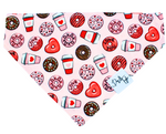 Love Donuts & Coffee Dog Bandana