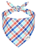 Spring Seersucker Plaid Dog Bandana