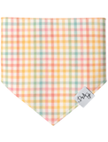 Pastel Spring Gingham Dog Bandana