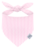 Pretty in Pink Seersucker Dog Bandana