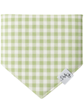 Spring Green Gingham Dog Bandana