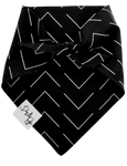 Black & White Mudcloth Tie-On Dog Bandana 2 - Dog & Taylor - @dogandtaylor