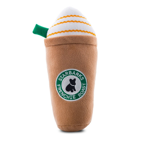 Starbarks Frenchie Roast Plush Toy with straw Dog Toy - Haute Diggity Dog - Dog & Taylor - @dogandtaylor