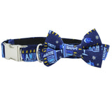 Happy Hanukkah - Dog Collar + Bow