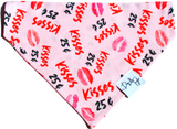 Kisses 25c Over The Collar Dog Bandana 1- Dog & Taylor - @dogandtaylor