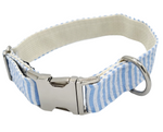 Preppy In Light Blue Leash and Dog Collar (Set of 2)